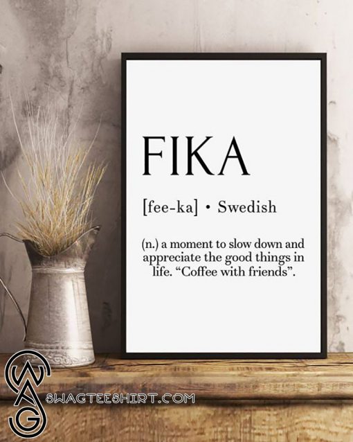 Fika swedish quote poster