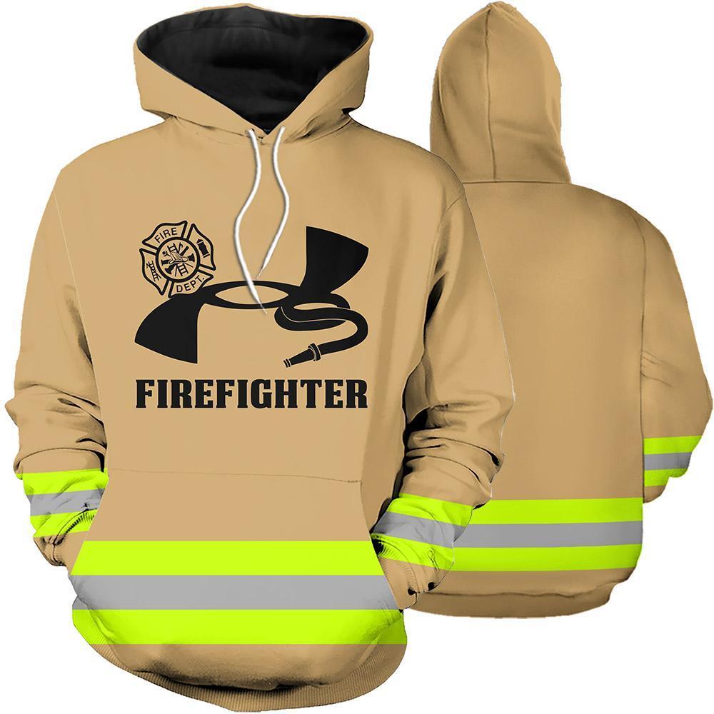 Firefighter hero under armour 3d hoodie