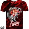 Fishing makes me happy 3d t-shirt