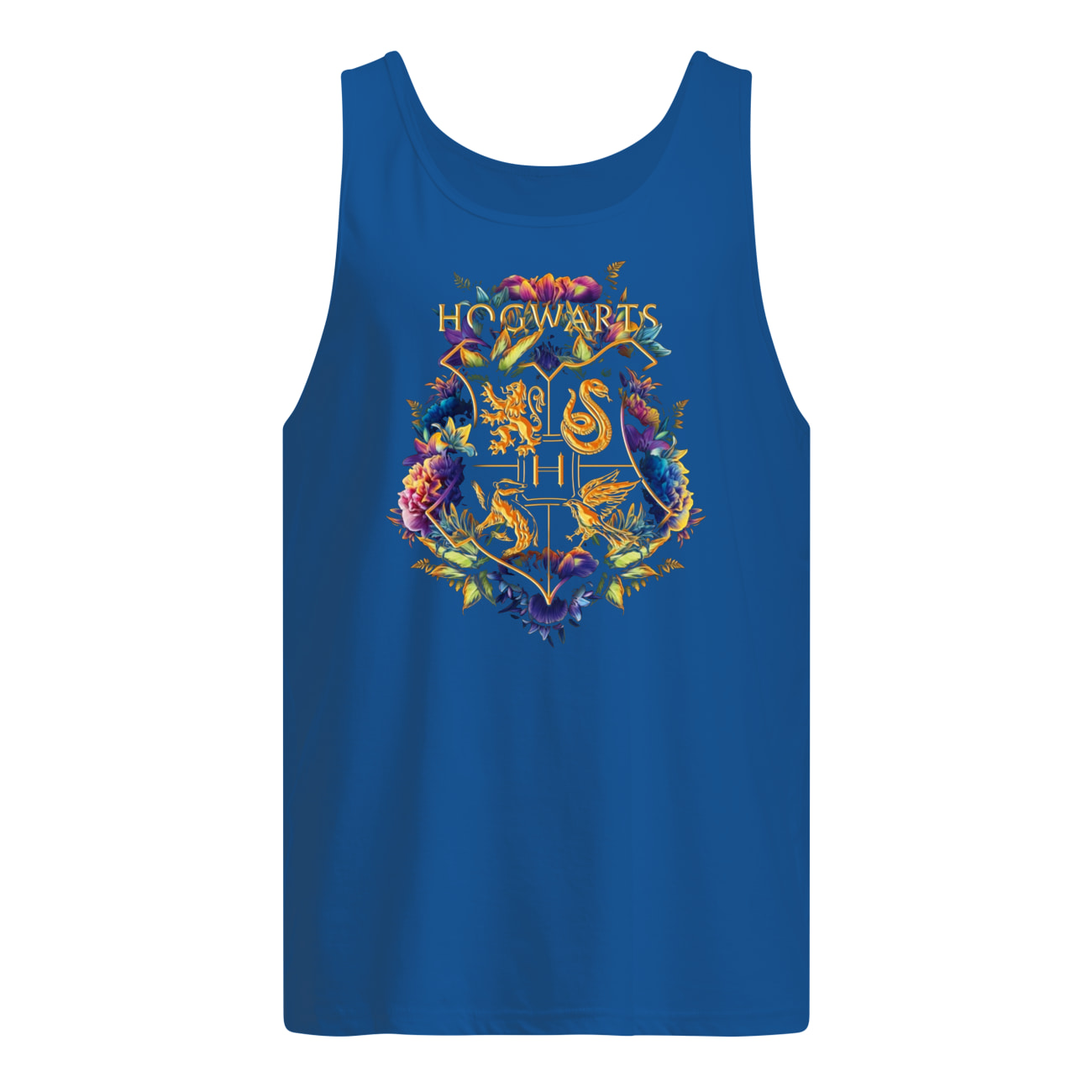 Floral house crests the wizarding world harry potter tank top