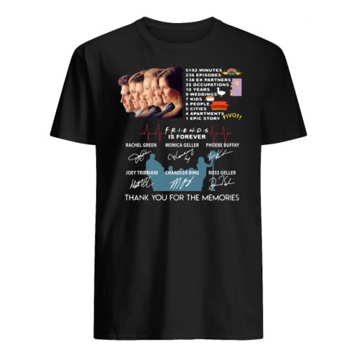 Friends is forever thank you for the memories signatures men's shirt