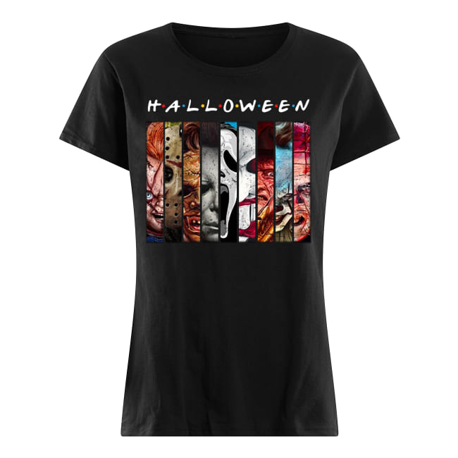Friends tv show horror characters movies halloween women's shirt
