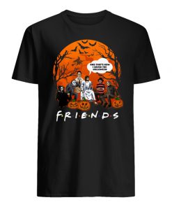 Friends tv show horror movie characters and jesus and that’s how I saved the halloween men's shirt