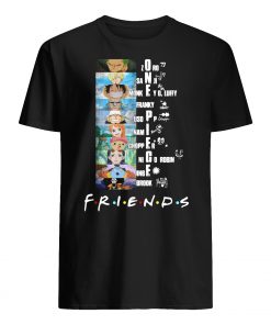 Friends tv show one piece characters signatures mens shirt