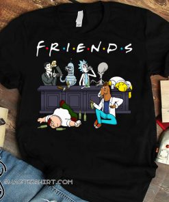 Friends tv show rick and morty pete and roger drinking buddies shirt