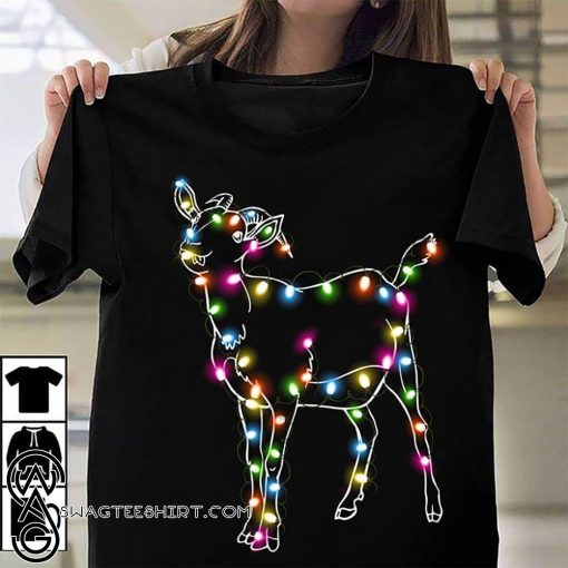 Goat christmas light shirt