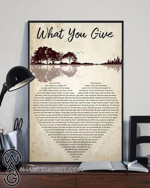 Guitar what you give one two three that makes you happy poster