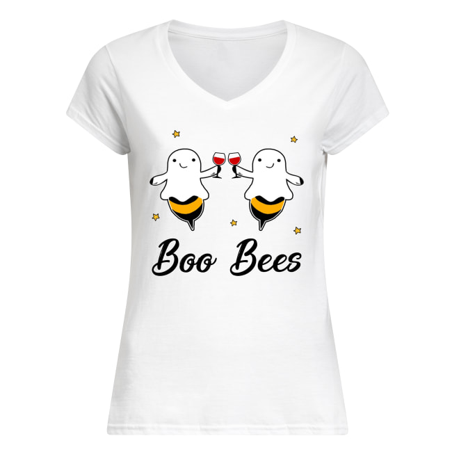 Halloween boo bees couples women's v-neck