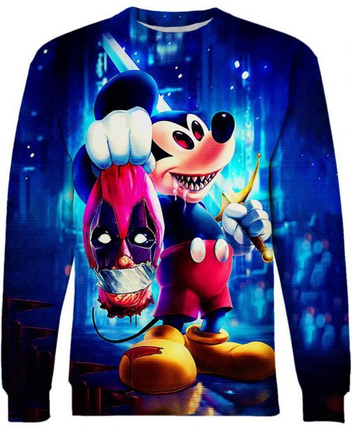 Halloween evil mickey mouse 3d sweatshirt