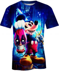 Halloween evil mickey mouse 3d t-shirt