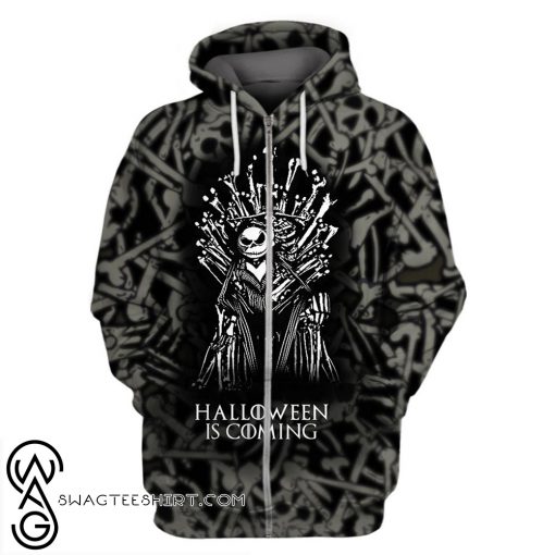 Halloween is coming jack skellington game of thrones 3d hoodie