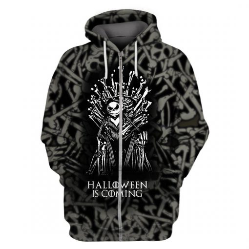 Halloween is coming jack skellington game of thrones 3d zip hoodie
