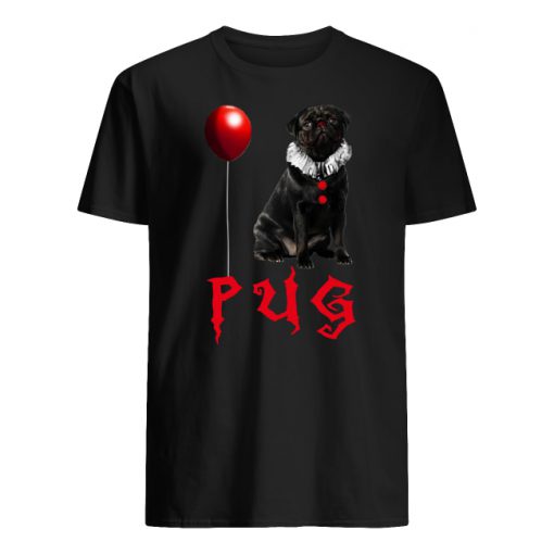 Halloween pug pennywise men's shirt