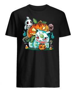 Halloween pumpkin bulbasaur mens shirt