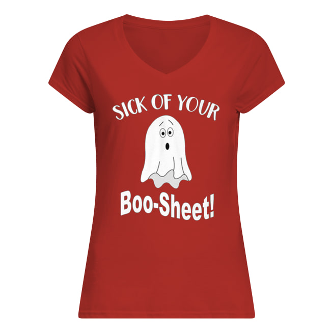 Halloween sick of your boo-sheet women's v-neck
