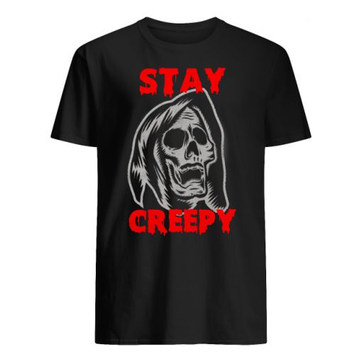 Halloween stay creepy skull men's shirt