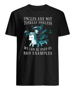 Halloween unicorn uncles are not totally useless we can be used as bad examples mens shirt