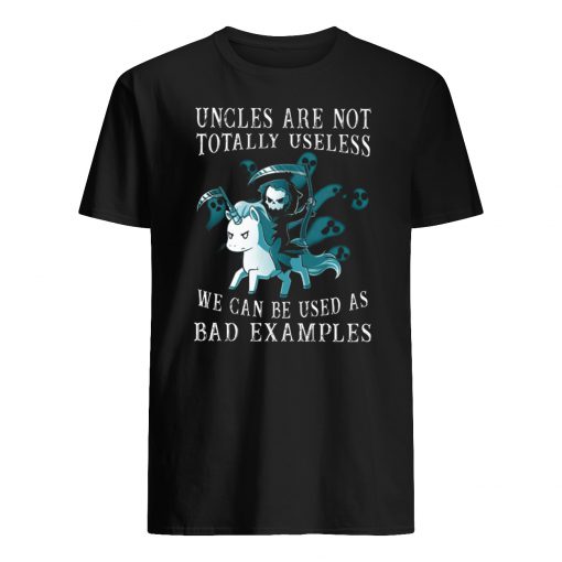 Halloween unicorn uncles are not totally useless we can be used as bad examples mens shirt