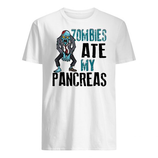Halloween zombies ate my pancreas mens shirt