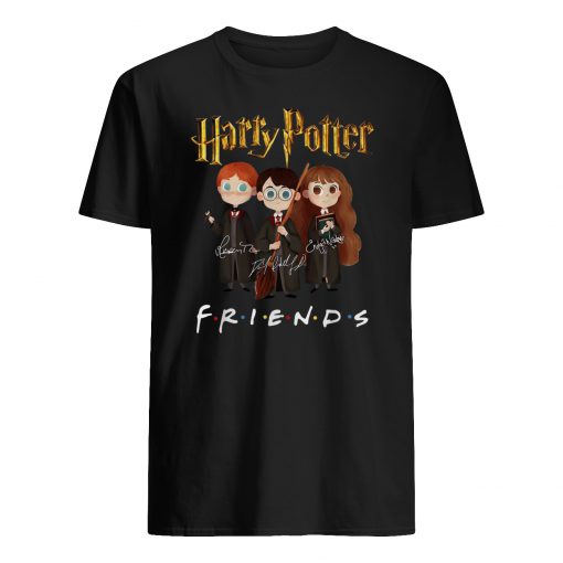 Harry potter characters friends tv show signatures mens shirt
