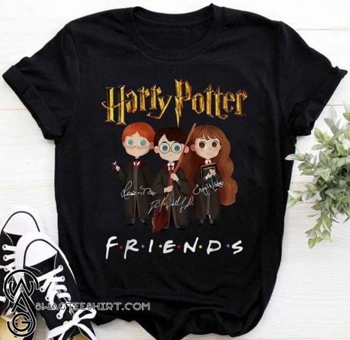 Harry potter characters friends tv show signatures shirt