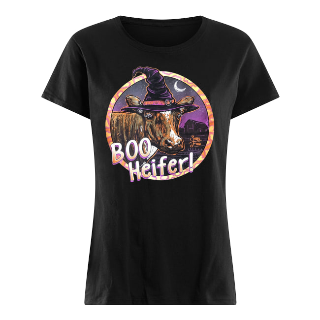 Heifer boo witch halloween women's shirt