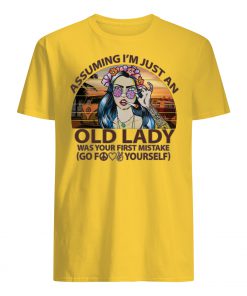 Hippie girl assuming I'm just an old lady was your first mistake vintage men's shirt
