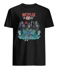 Horror movie characters netflix and kill mens shirt