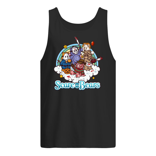 Horror movie characters scare bears tank top