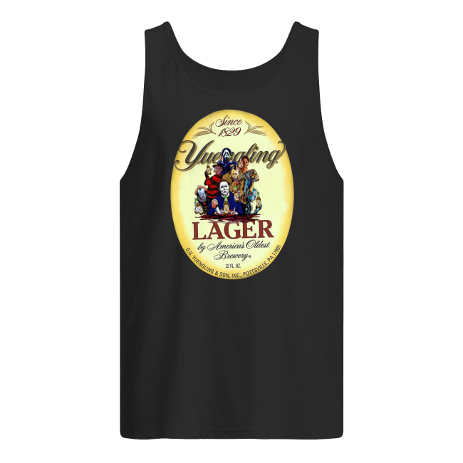 Horror movie characters yuengling lager by america's oldest brewery halloween tank top