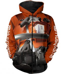 Husqvarna chainsaw 3d all-over zipped hoodie
