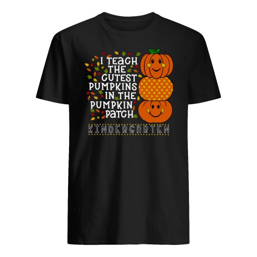 I teach the cutest pumpkins in the patch high school teacher cute pumpkin faces halloween mens shirt