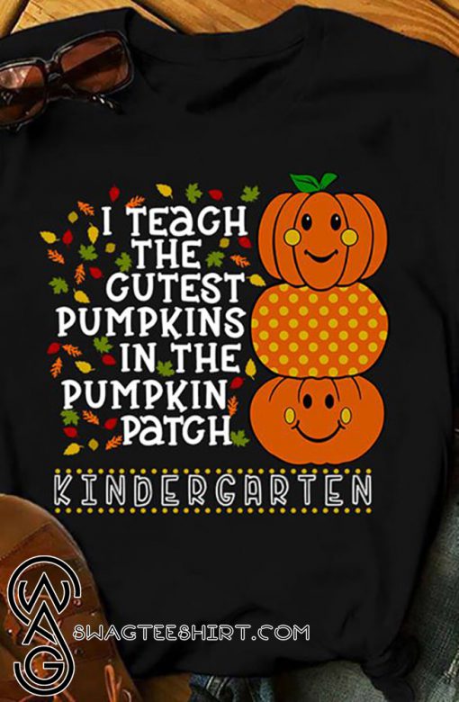 I teach the cutest pumpkins in the patch high school teacher cute pumpkin faces halloween shirt