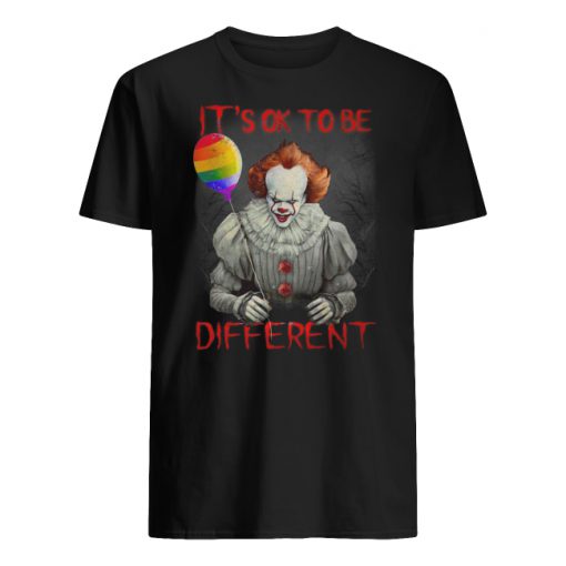IT pennywise it's ok to be different lgbt pride men's shirt