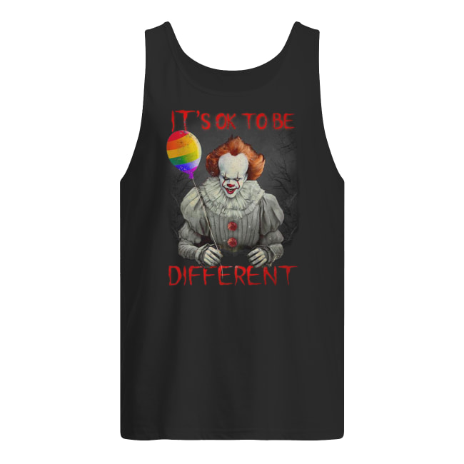 IT pennywise it's ok to be different lgbt pride tank top