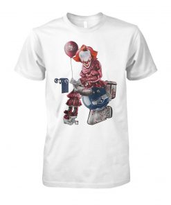 It pennywise san francisco 49ers sitting on seattle seahawks unisex cotton tee