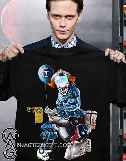 It pennywise tennessee titans sitting on houston texans shirt