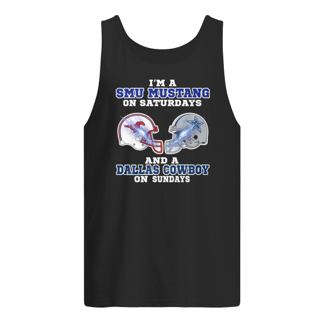 I’m a smu mustang on saturdays and a dallas cowboy on sundays tank top