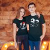 Jack skellington and sally love couples halloween shirt