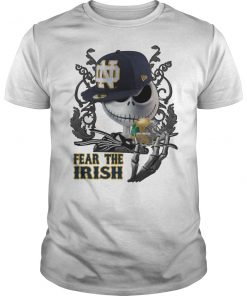 Jack skellington fear the notre dame fighting irish guy shirt
