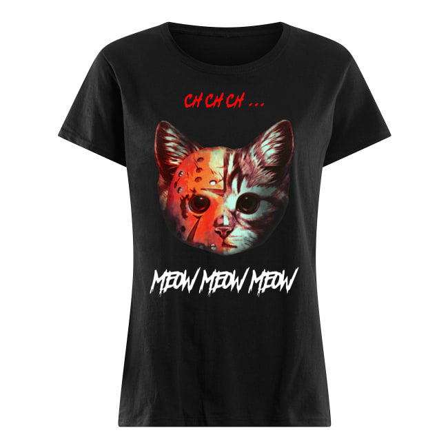 Jason voorhees cat meow halloween women's shirt