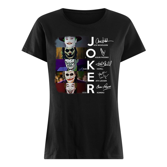 Joker all version signatures women's shirt