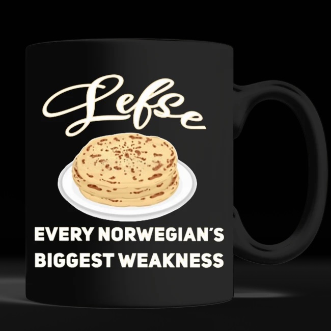 Lefse every norwegian's biggest weakness mug - black