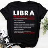 Libra facts zodiac birthday shirt
