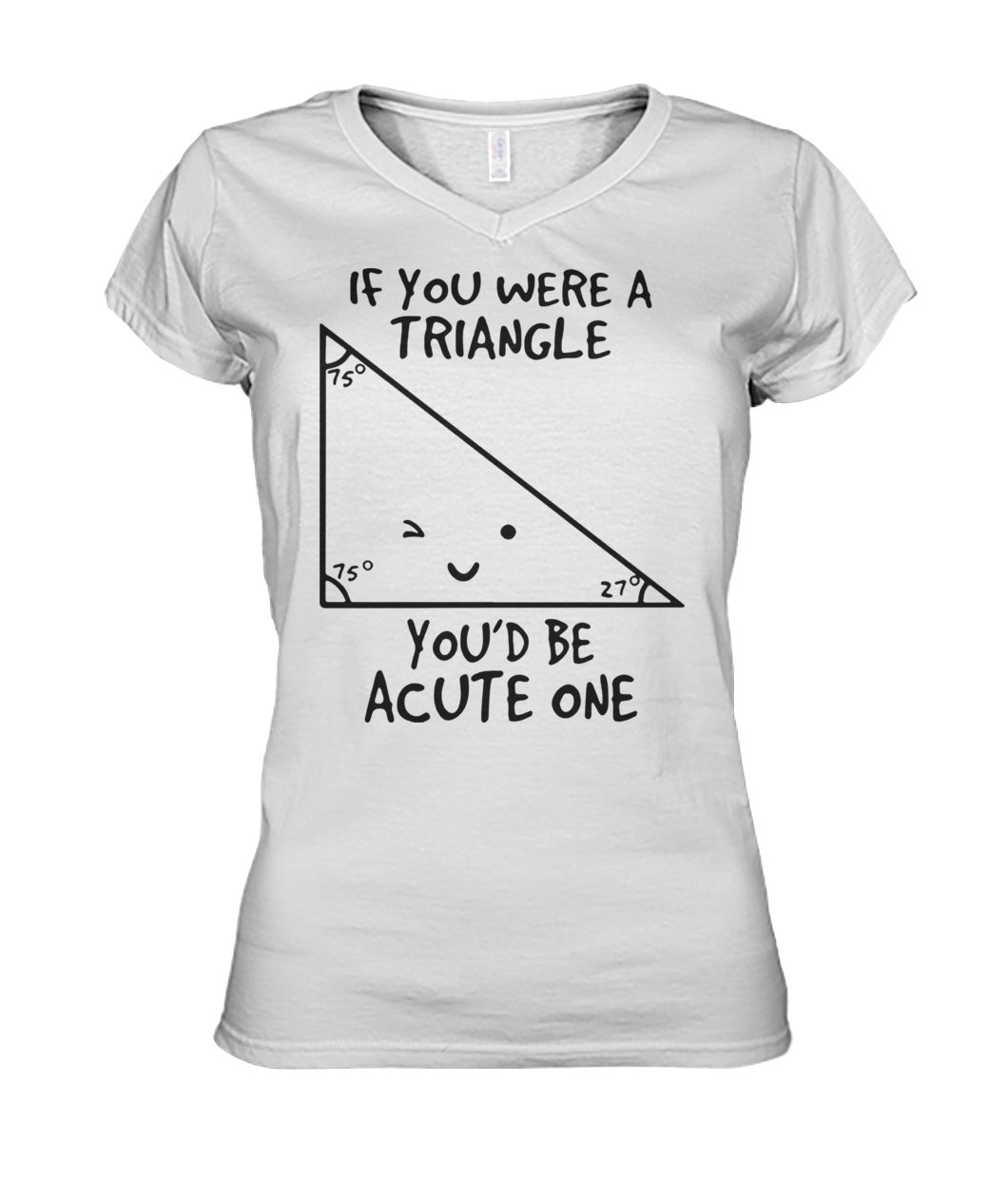 Math if you were a triangle you’d be acute one women's v-neck