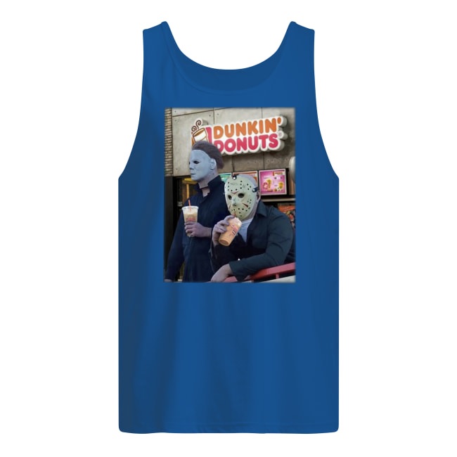 Michael myers and jason voorhees drink dunkin’ donuts tank top
