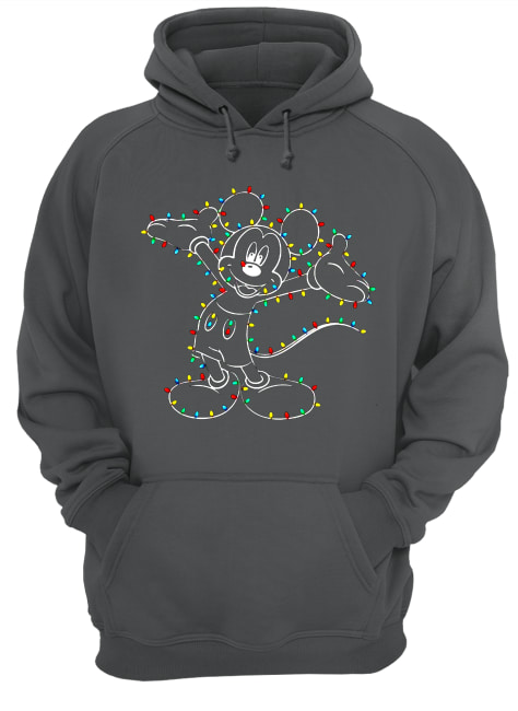 Mickey mouse light christmas hoodie
