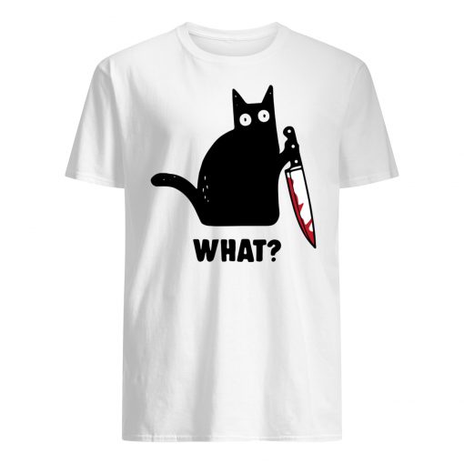 Murderous cat with knife cat what mens shirt