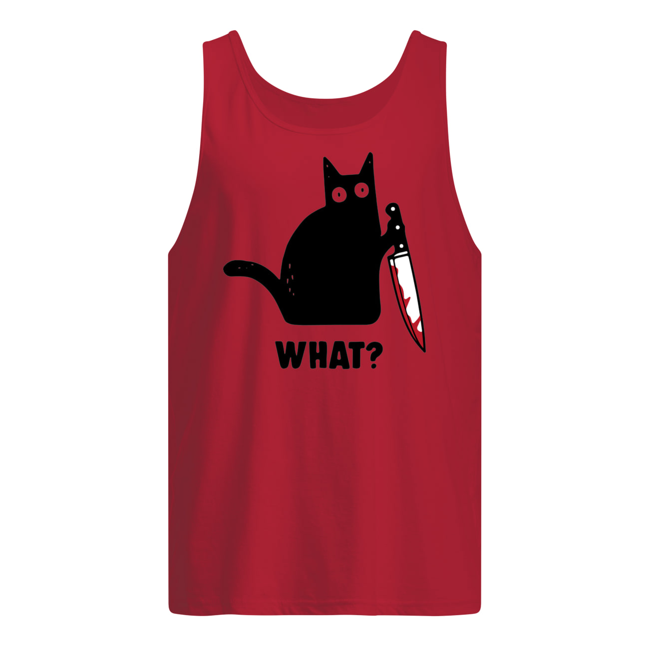 Murderous cat with knife cat what tank top