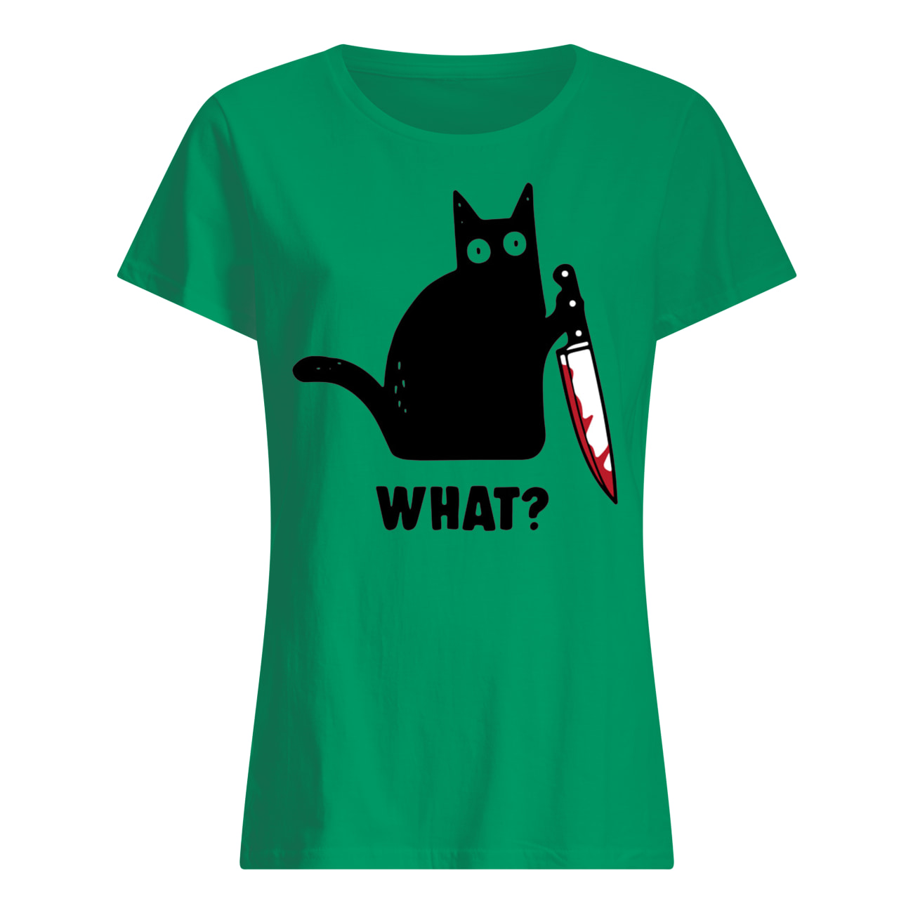 Murderous cat with knife cat what womens shirt